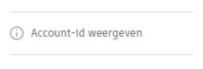 Account-ID weergeven
