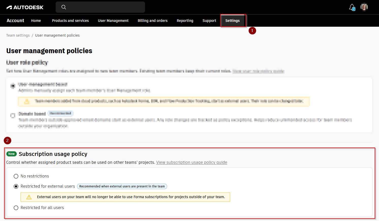 Autodesk subscription usage policy